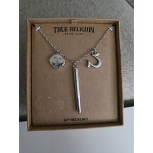 True Religion Brand Jeans Buddha Horseshoe 24" Necklace  a Buddha charm